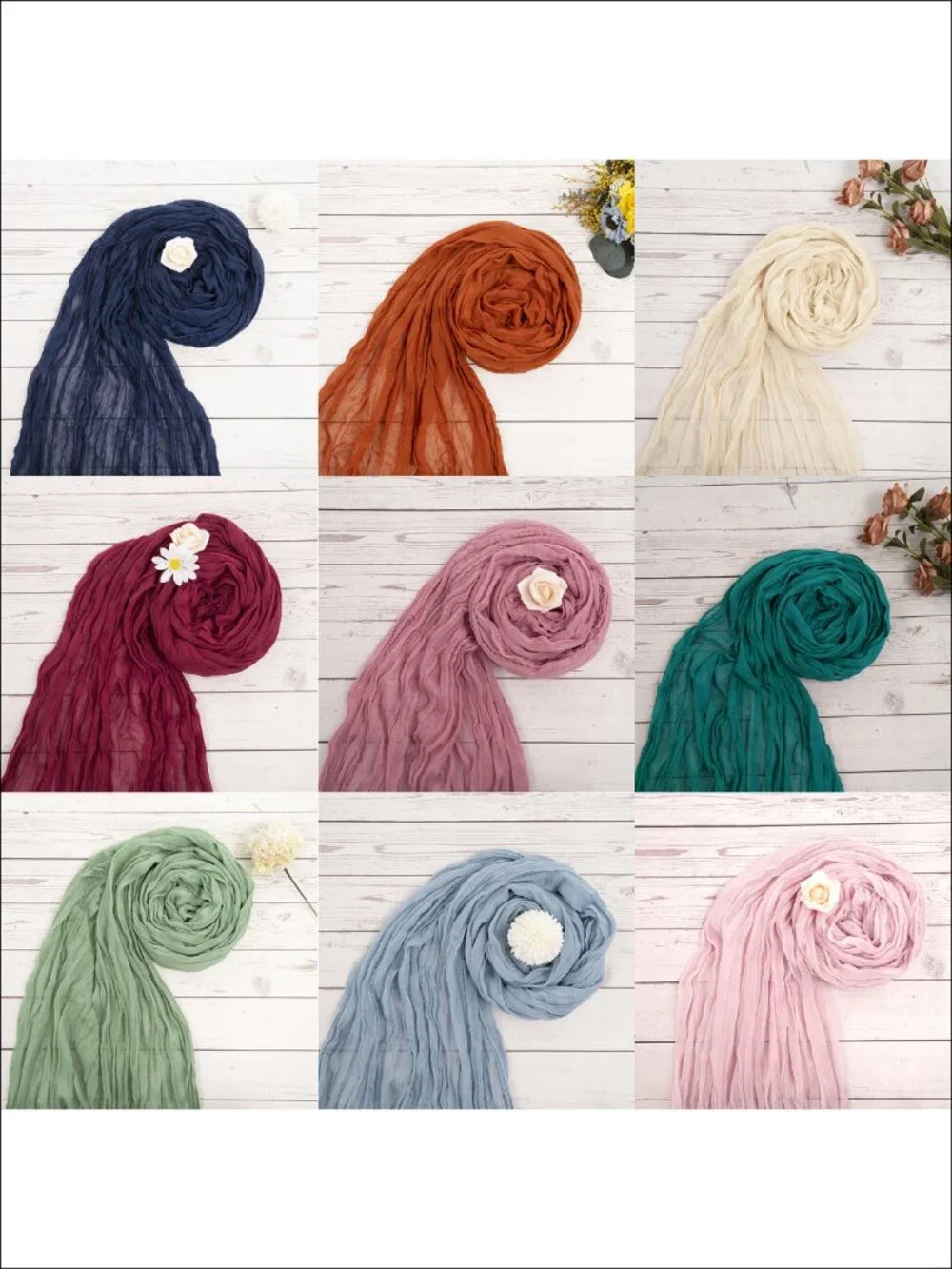12 Pack Cheesecloth Table Runner 35 x 120 inch Long Boho Gauze Semi Sheer
